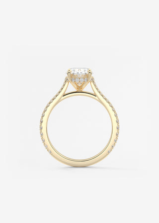 Oval Solitaire With Raised Basket Gallery Lab Grown Diamond Engagement Ring