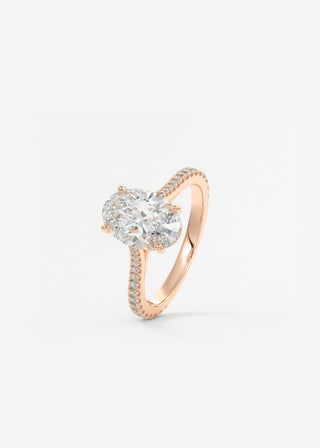 Oval Solitaire With Raised Basket Gallery Lab Grown Diamond Engagement Ring