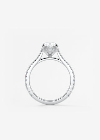 Oval Solitaire With Raised Basket Gallery Lab Grown Diamond Engagement Ring