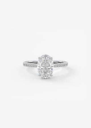 Oval Solitaire With Raised Basket Gallery Lab Grown Diamond Engagement Ring