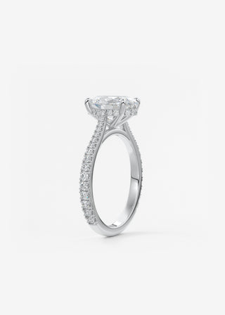 Oval Solitaire With Raised Basket Gallery Lab Grown Diamond Engagement Ring