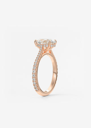 Oval Solitaire With Raised Basket Gallery Lab Grown Diamond Engagement Ring