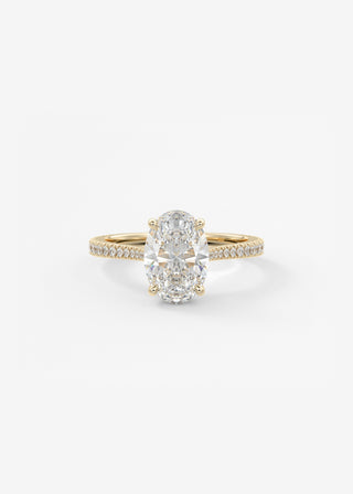 Oval Solitaire With Raised Basket Gallery Lab Grown Diamond Engagement Ring