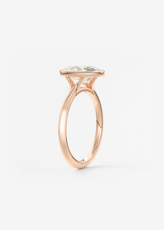 Oval Solitaire With Raised Basket Gallery Lab Grown Diamond Engagement Ring