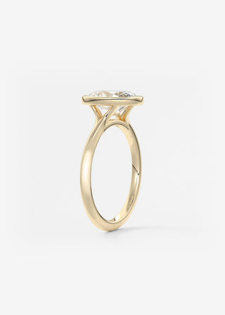 Oval Solitaire With Raised Basket Gallery Lab Grown Diamond Engagement Ring