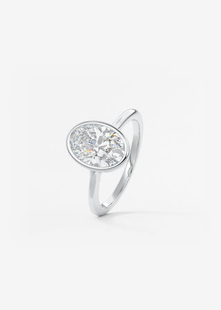 Oval Solitaire With Raised Basket Gallery Lab Grown Diamond Engagement Ring