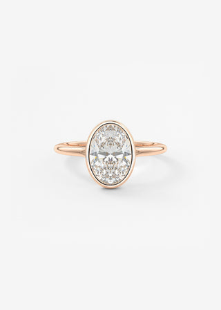 Oval Solitaire With Raised Basket Gallery Lab Grown Diamond Engagement Ring