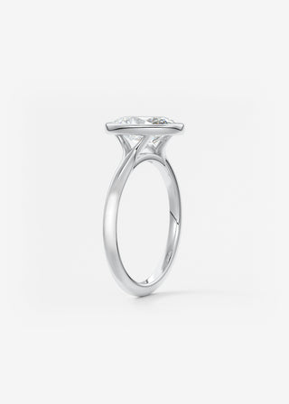 Oval Solitaire With Raised Basket Gallery Lab Grown Diamond Engagement Ring