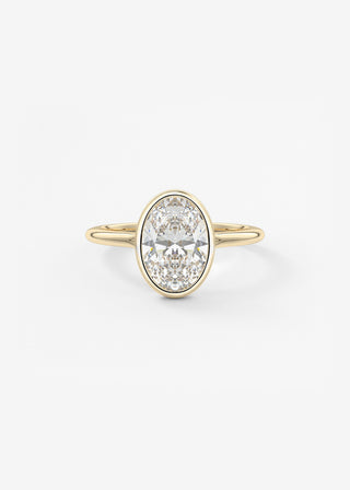 Oval Solitaire With Raised Basket Gallery Lab Grown Diamond Engagement Ring