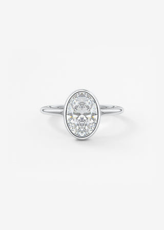 Oval Solitaire With Raised Basket Gallery Lab Grown Diamond Engagement Ring