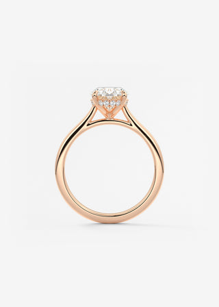 Oval Solitaire With Raised Basket Gallery Lab Grown Diamond Engagement Ring