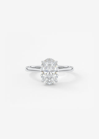Oval Solitaire With Raised Basket Gallery Lab Grown Diamond Engagement Ring