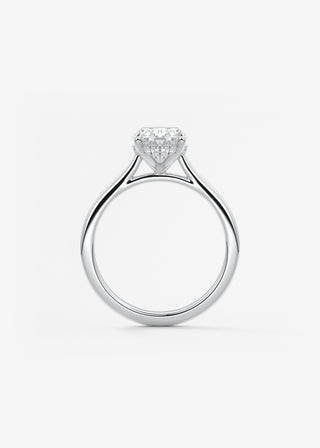 Oval Solitaire With Raised Basket Gallery Lab Grown Diamond Engagement Ring