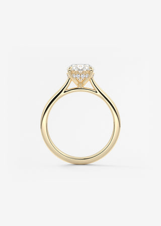 Oval Solitaire With Raised Basket Gallery Lab Grown Diamond Engagement Ring