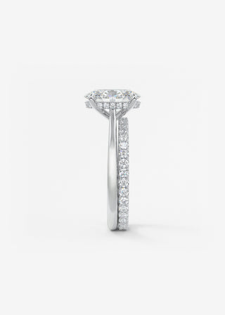 Oval Solitaire With Raised Basket Gallery Lab Grown Diamond Engagement Ring