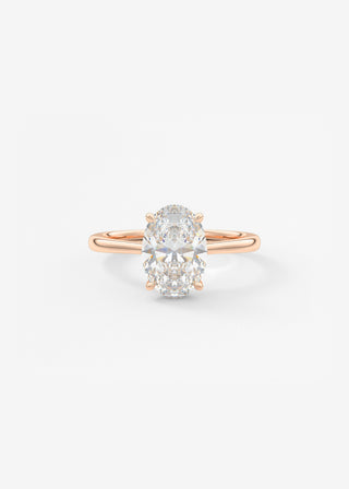 Oval Solitaire With Raised Basket Gallery Lab Grown Diamond Engagement Ring