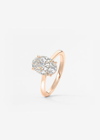 Oval Solitaire With Raised Basket Gallery Lab Grown Diamond Engagement Ring