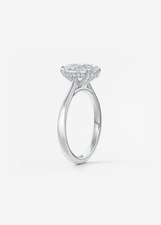 Oval Solitaire With Raised Basket Gallery Lab Grown Diamond Engagement Ring