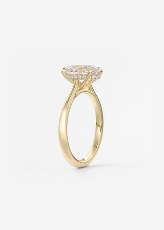 Oval Solitaire With Raised Basket Gallery Lab Grown Diamond Engagement Ring