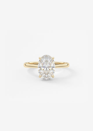 Oval Solitaire With Raised Basket Gallery Lab Grown Diamond Engagement Ring