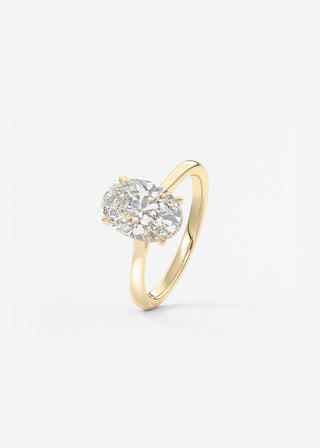 Oval Solitaire With Raised Basket Gallery Lab Grown Diamond Engagement Ring