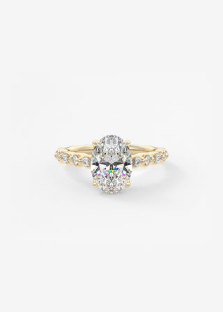 Oval Solitaire With Raised Basket Gallery Lab Grown Diamond Engagement Ring