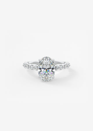 Oval Solitaire With Raised Basket Gallery Lab Grown Diamond Engagement Ring