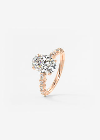 Oval Solitaire With Raised Basket Gallery Lab Grown Diamond Engagement Ring