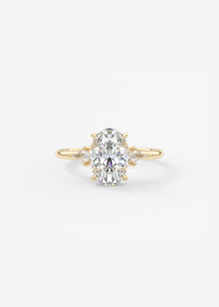Oval Solitaire With Raised Basket Gallery Lab Grown Diamond Engagement Ring