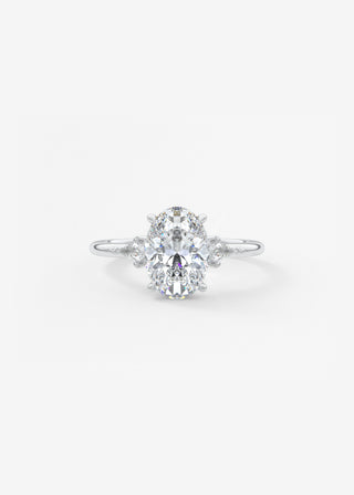 Oval Solitaire With Raised Basket Gallery Lab Grown Diamond Engagement Ring