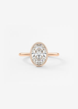 Oval Solitaire With Raised Basket Gallery Lab Grown Diamond Engagement Ring