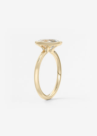 Oval Solitaire With Raised Basket Gallery Lab Grown Diamond Engagement Ring