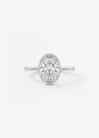 Oval Solitaire With Raised Basket Gallery Lab Grown Diamond Engagement Ring