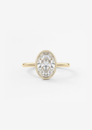 Oval Solitaire With Raised Basket Gallery Lab Grown Diamond Engagement Ring