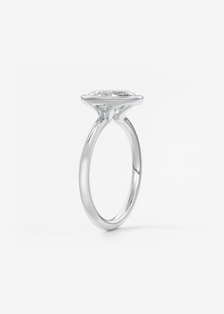 Oval Solitaire With Raised Basket Gallery Lab Grown Diamond Engagement Ring