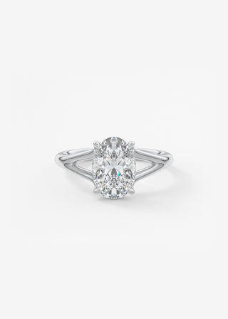 Oval Solitaire With Raised Basket Gallery Lab Grown Diamond Engagement Ring