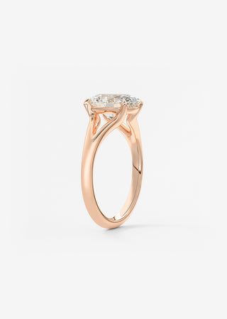 Oval Solitaire With Raised Basket Gallery Lab Grown Diamond Engagement Ring