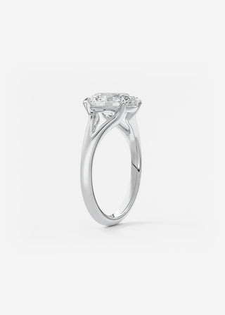 Oval Solitaire With Raised Basket Gallery Lab Grown Diamond Engagement Ring