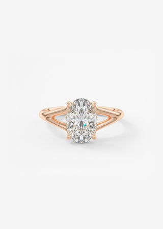Oval Solitaire With Raised Basket Gallery Lab Grown Diamond Engagement Ring