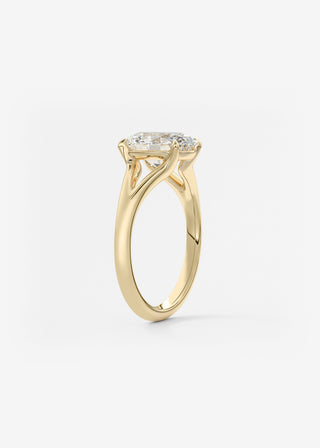 Oval Solitaire With Raised Basket Gallery Lab Grown Diamond Engagement Ring