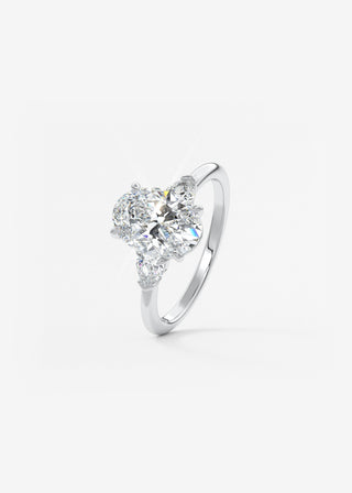 Oval Solitaire With Raised Basket Gallery Lab Grown Diamond Engagement Ring