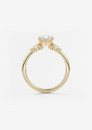 Oval Solitaire With Raised Basket Gallery Lab Grown Diamond Engagement Ring