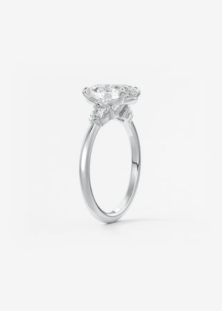 Oval Solitaire With Raised Basket Gallery Lab Grown Diamond Engagement Ring