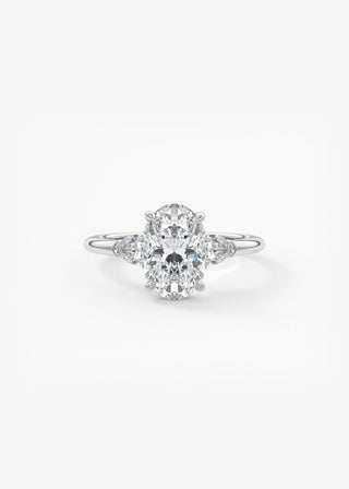 Oval Solitaire With Raised Basket Gallery Lab Grown Diamond Engagement Ring