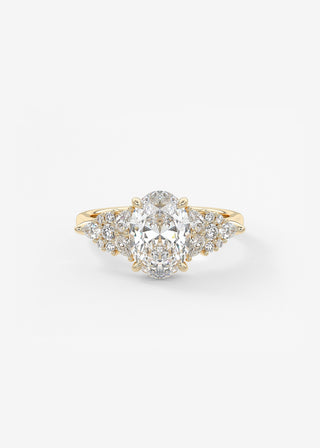 Oval Solitaire With Raised Basket Gallery Lab Grown Diamond Engagement Ring