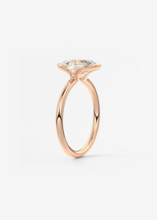 Oval Solitaire With Raised Basket Gallery Lab Grown Diamond Engagement Ring