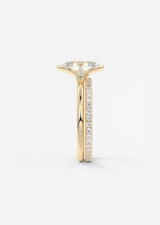 Oval Solitaire With Raised Basket Gallery Lab Grown Diamond Engagement Ring