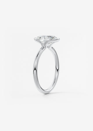 Oval Solitaire With Raised Basket Gallery Lab Grown Diamond Engagement Ring
