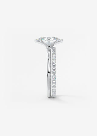 Oval Solitaire With Raised Basket Gallery Lab Grown Diamond Engagement Ring