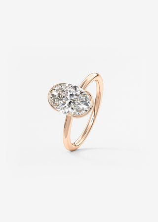 Oval Solitaire With Raised Basket Gallery Lab Grown Diamond Engagement Ring